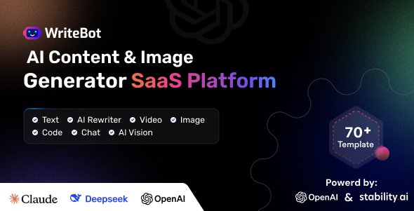 WriteBot – AI Content Generator SaaS Platform